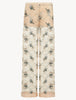 Floral-patterned pants on a white background