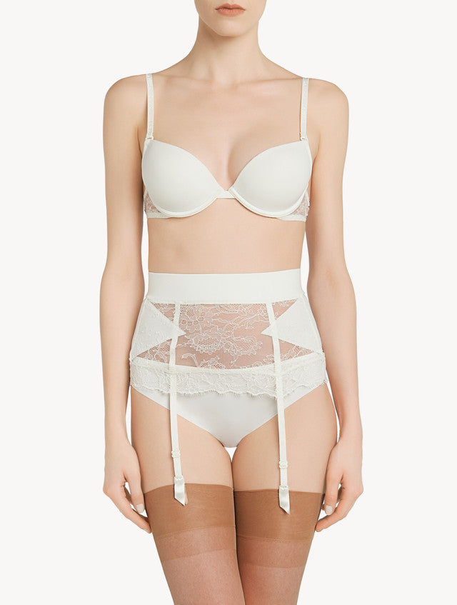 Shape Allure White formender Strapsgürtel mit Chantilly-Spitze