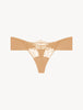 Shape Allure Beiger Lycra-Tanga mit Chantilly-Spitze