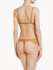 Shape Allure Beiger Lycra-Tanga mit Chantilly-Spitze