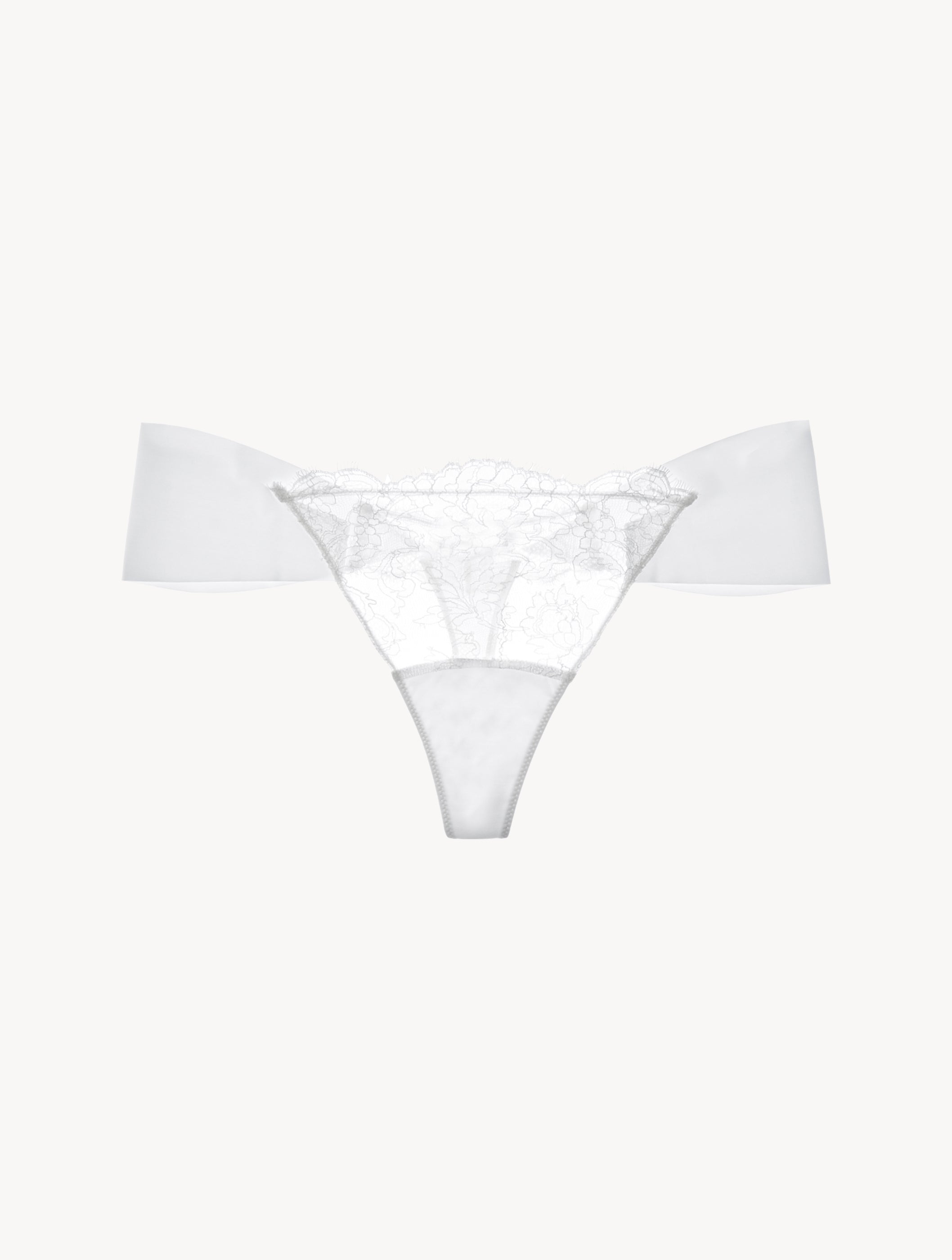 Shape Allure Tanga bianco in Lycra con pizzo Chantilly