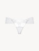 Shape Allure weißer Lycra-Tanga mit Chantilly-Spitze