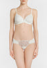 Shape Allure Tanga bianco in Lycra con pizzo Chantilly