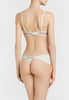 Shape Allure Tanga bianco in Lycra con pizzo Chantilly