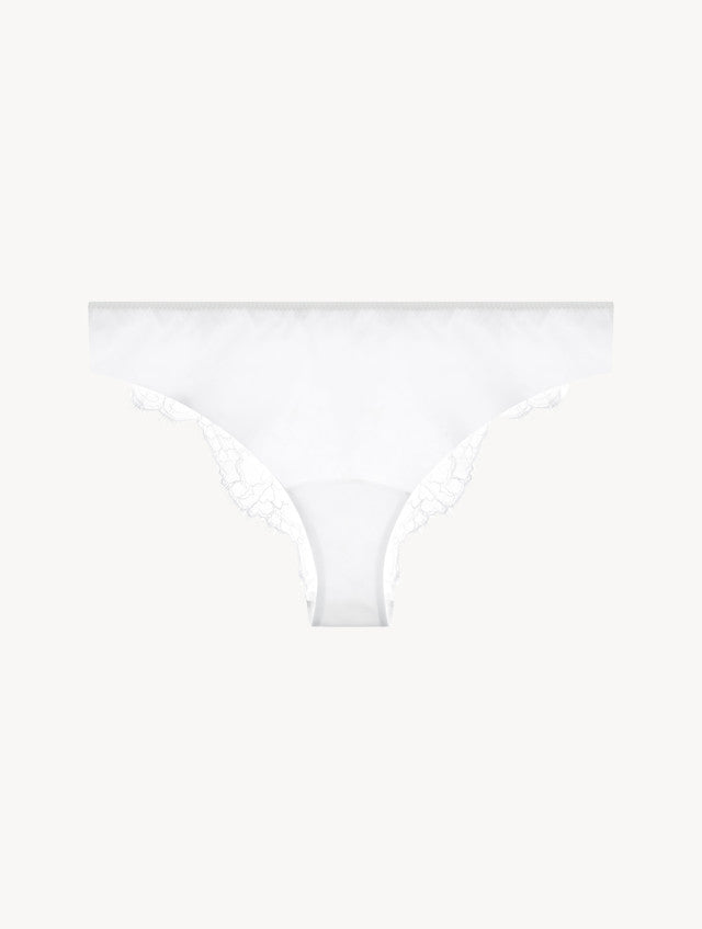 Shape Allure White Brazilian brief with Chantilly lace