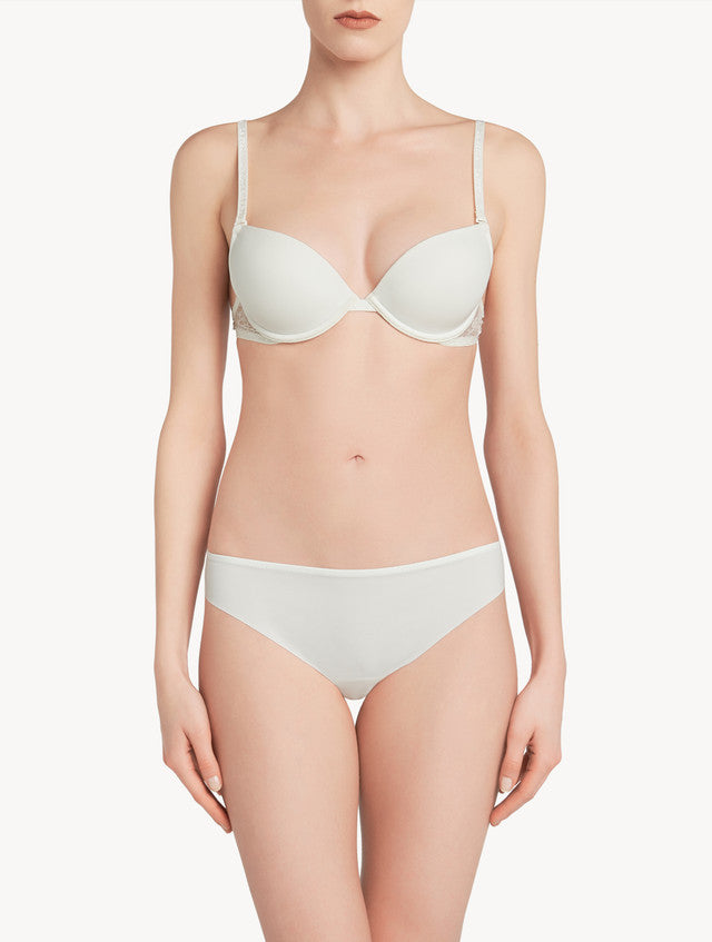 Shape Allure White Brazilian brief with Chantilly lace