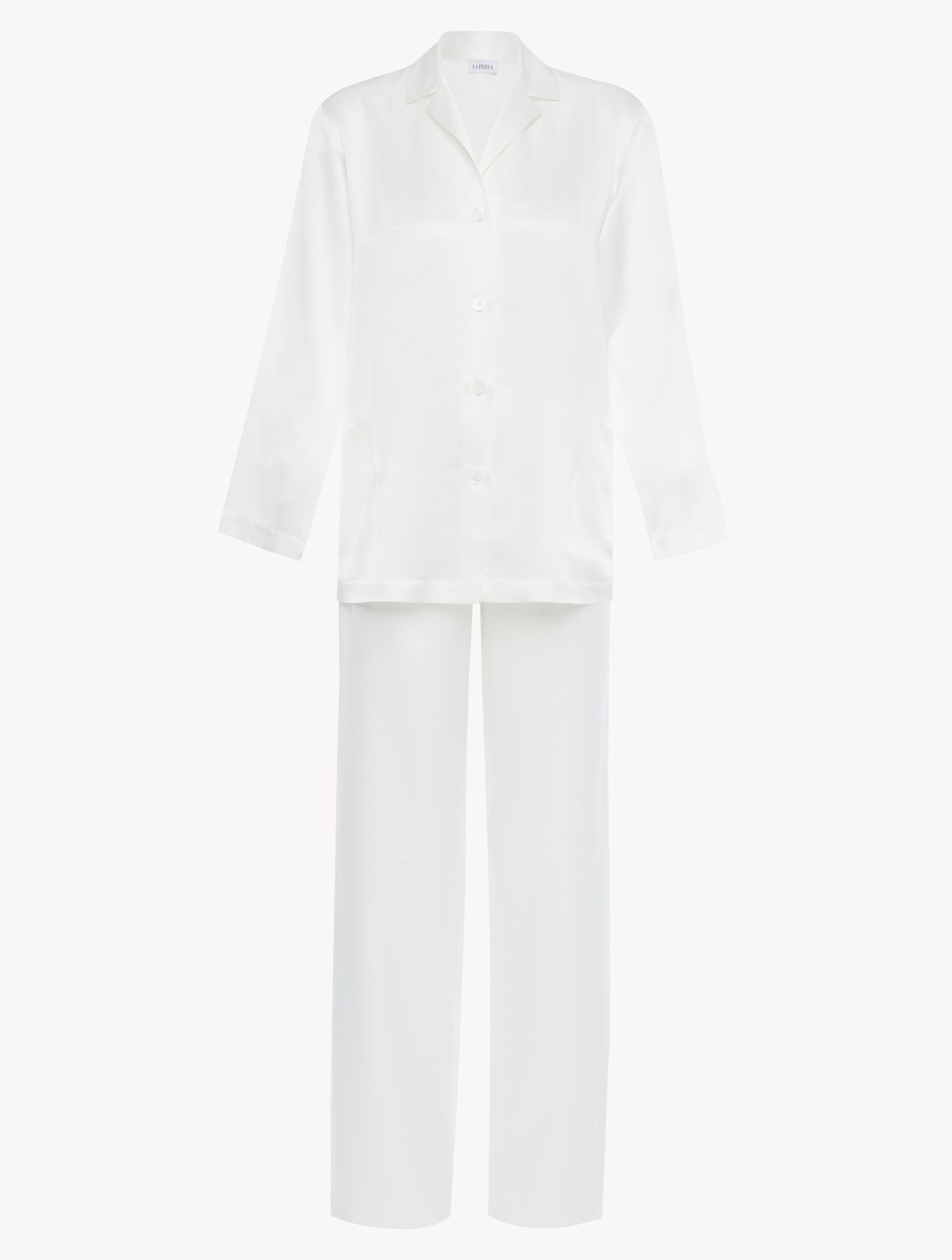 SILK White silk pajama set