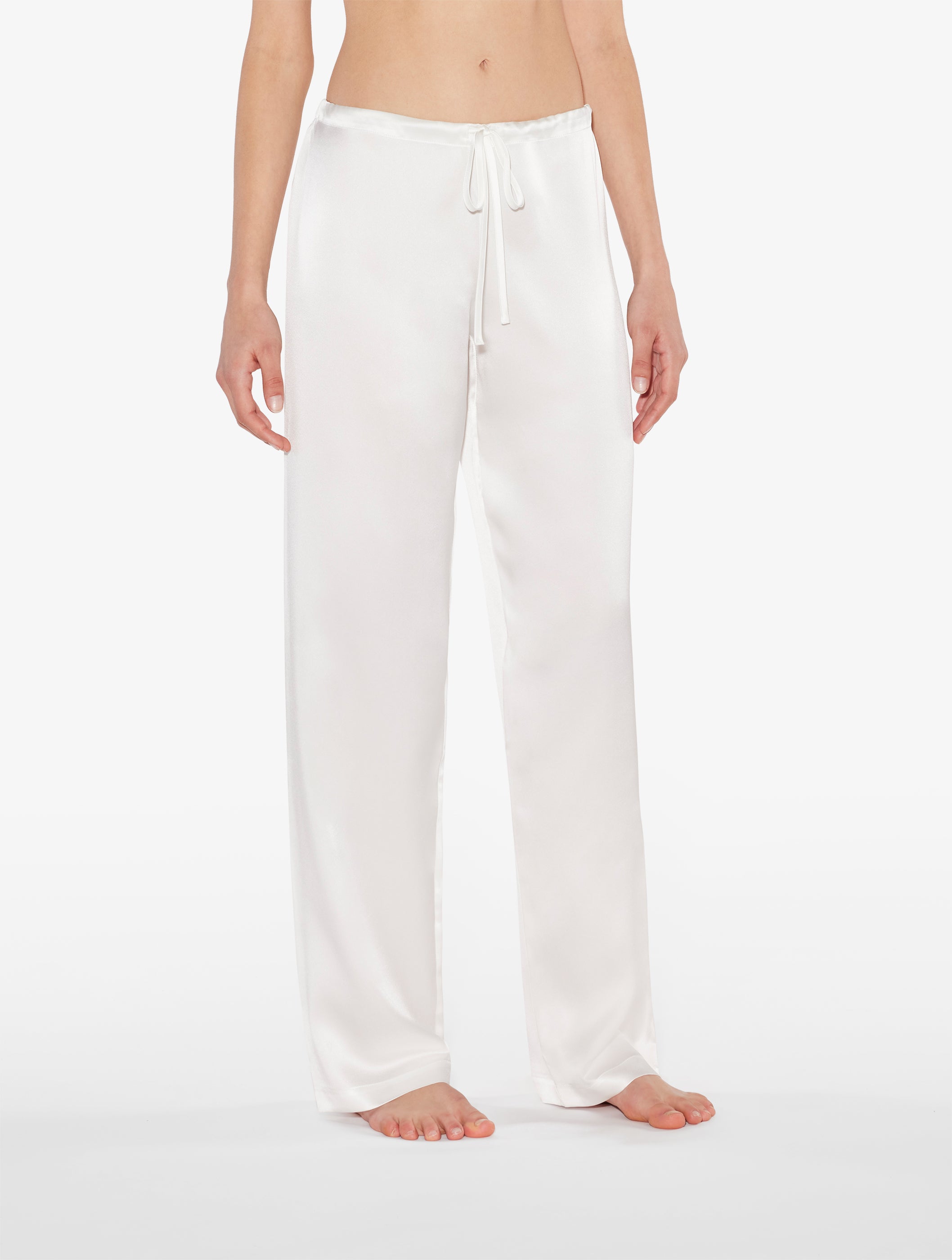 SILK White silk pajama set