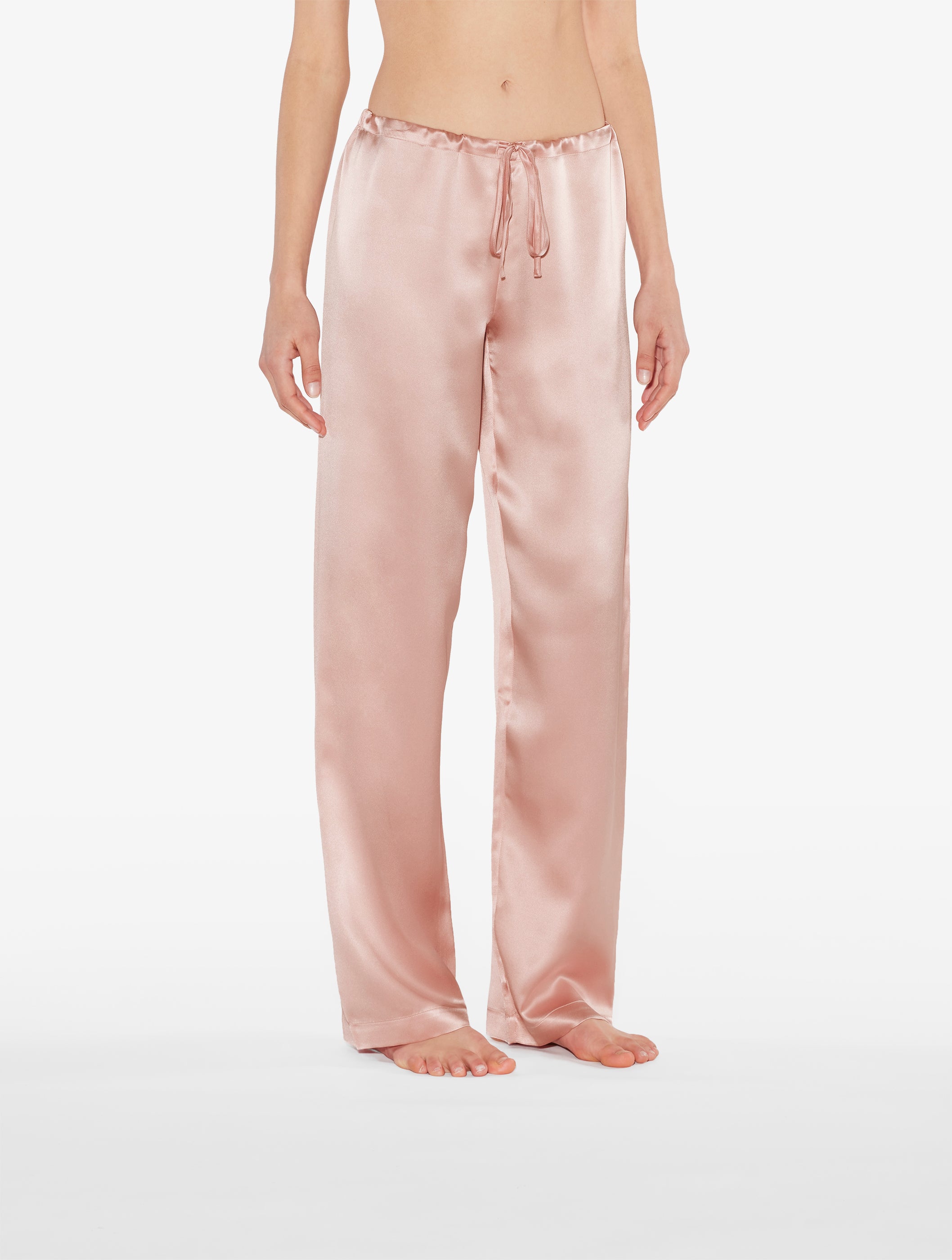 SILK Powder pink silk pajama set
