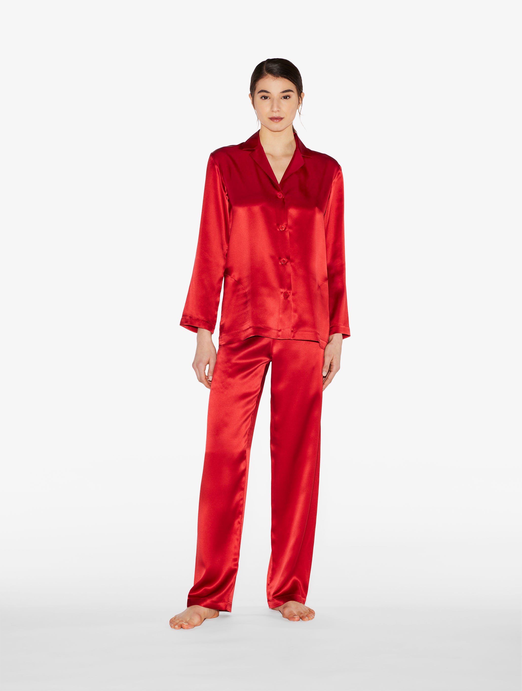 Silk Garnet Seidenpyjama-Set