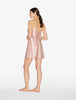 Silk Camicia da Notte Corta colore rosa cipria