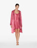Silk Camicia da Notte Corta colore Rosa 