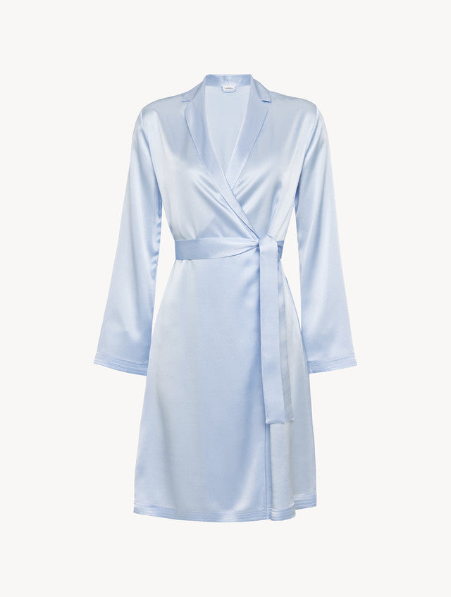 Silk Vestaglia Corta colore Azzurro