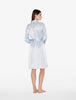 Silk Azure Short Peignoir