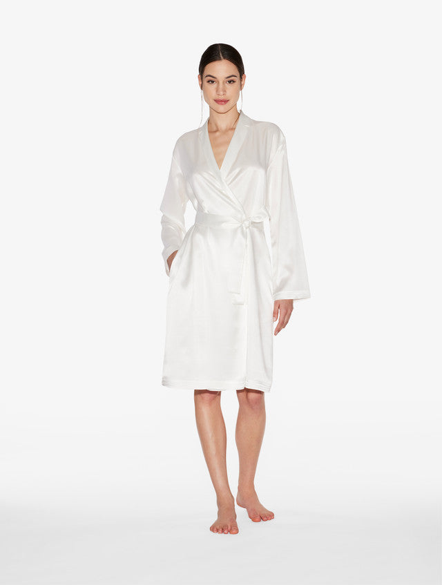 Silk Vestaglia Corta colore Bianco