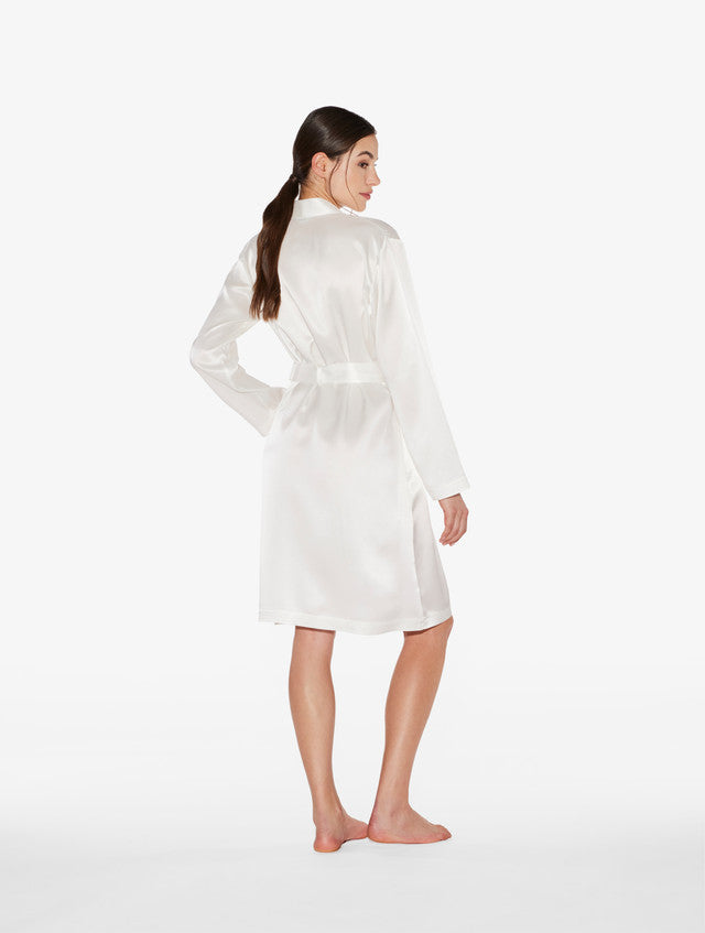 Silk Vestaglia Corta colore Bianco