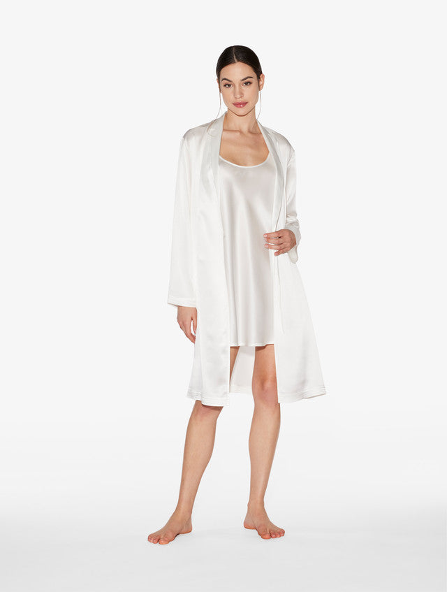 Silk Vestaglia Corta colore Bianco