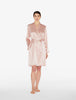Silk Power Pink Short Peignoir