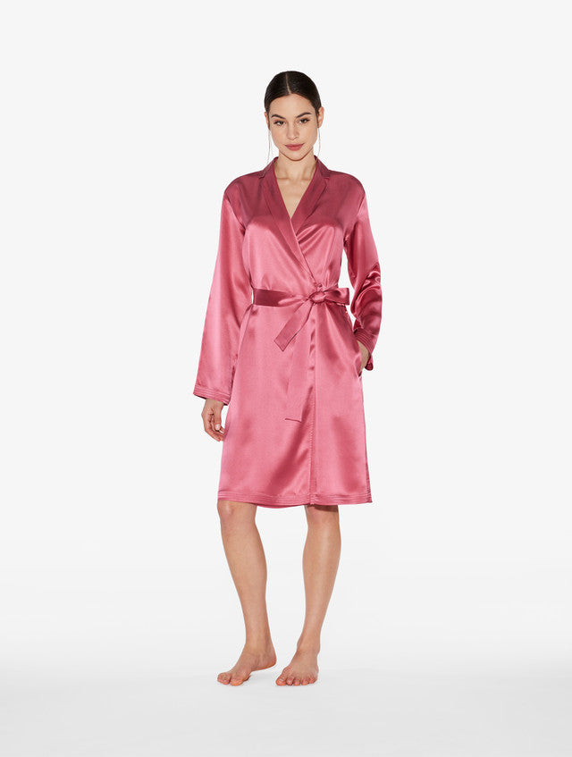 Silk Vestaglia Corta colore Rosa Orchidea