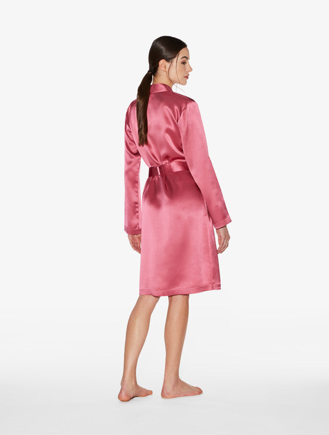 Silk Vestaglia Corta colore Rosa Orchidea