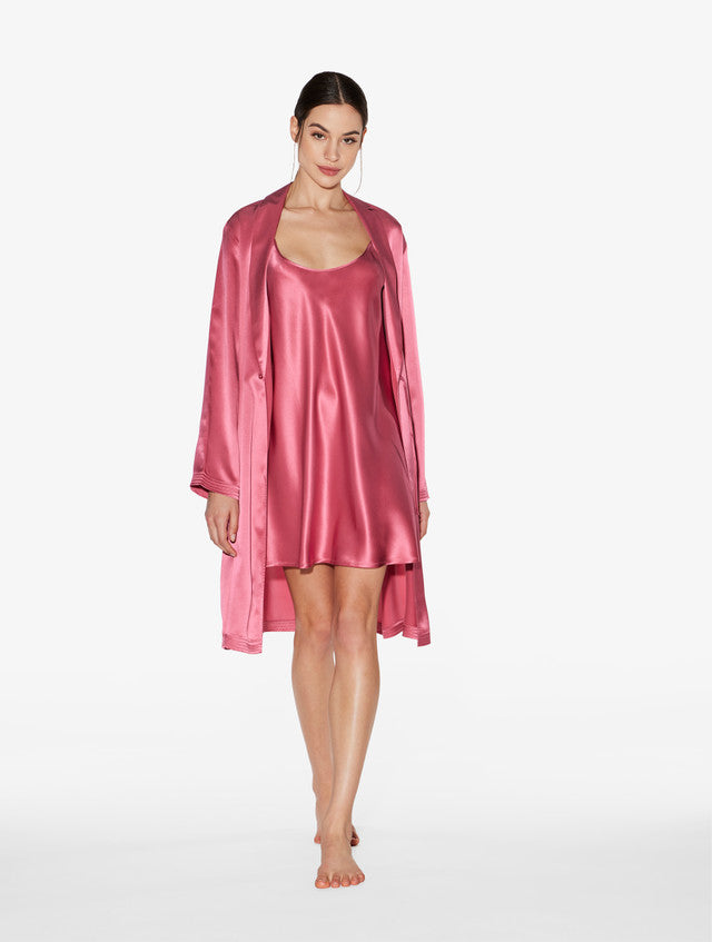 Silk Vestaglia Corta colore Rosa Orchidea