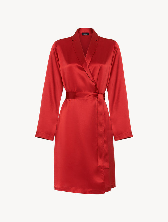 Silk Vestaglia Corta colore Rosso