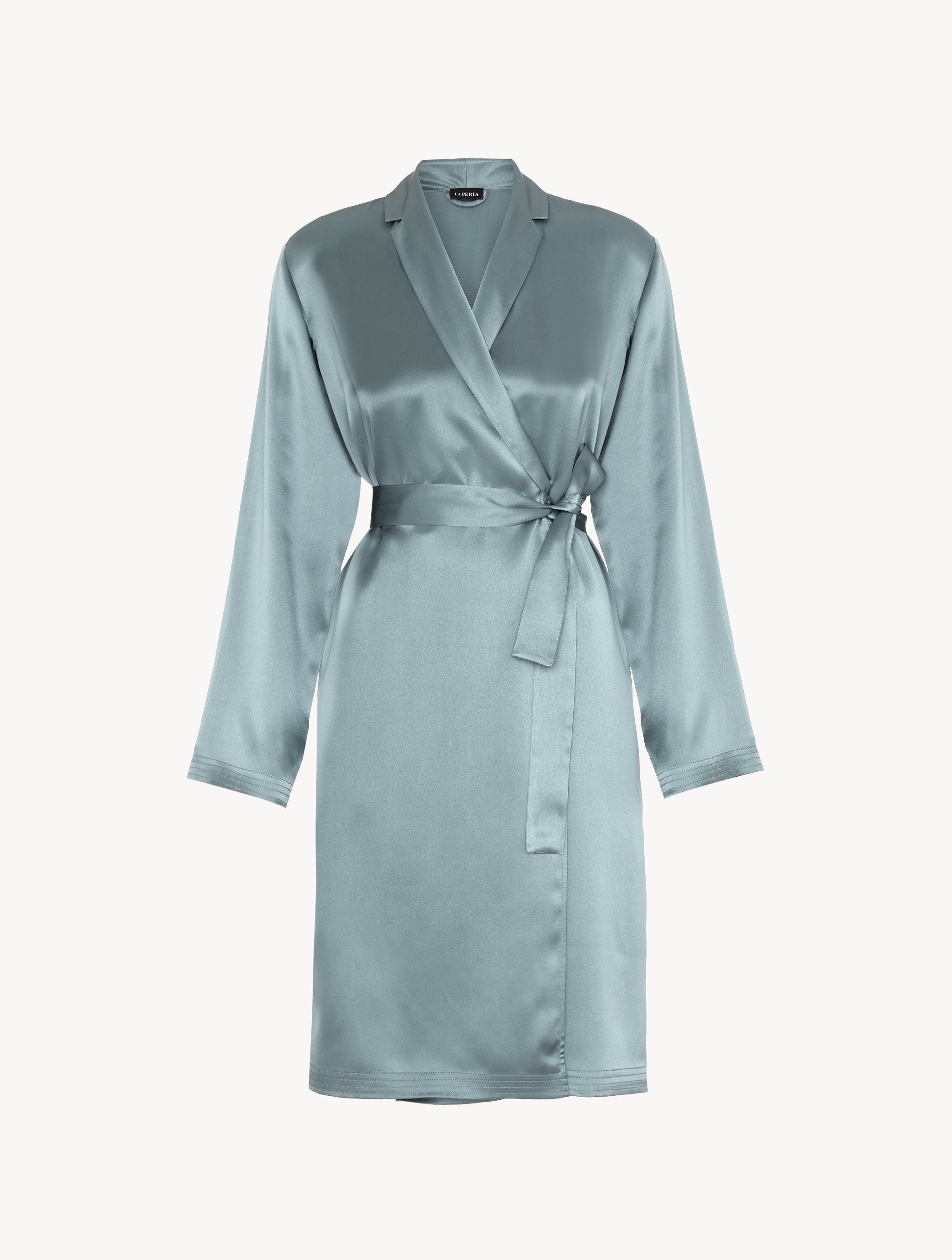 Silk Frosty Green Short Robe