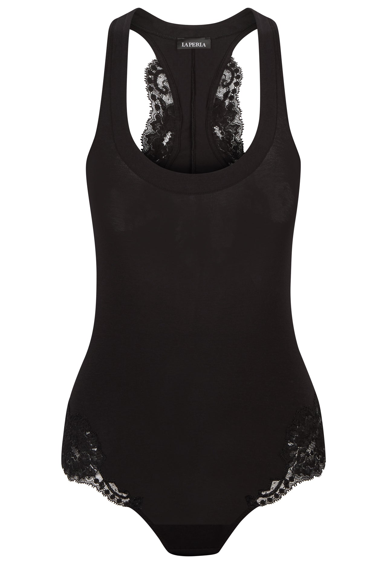 Souple Black cotton bodysuit
