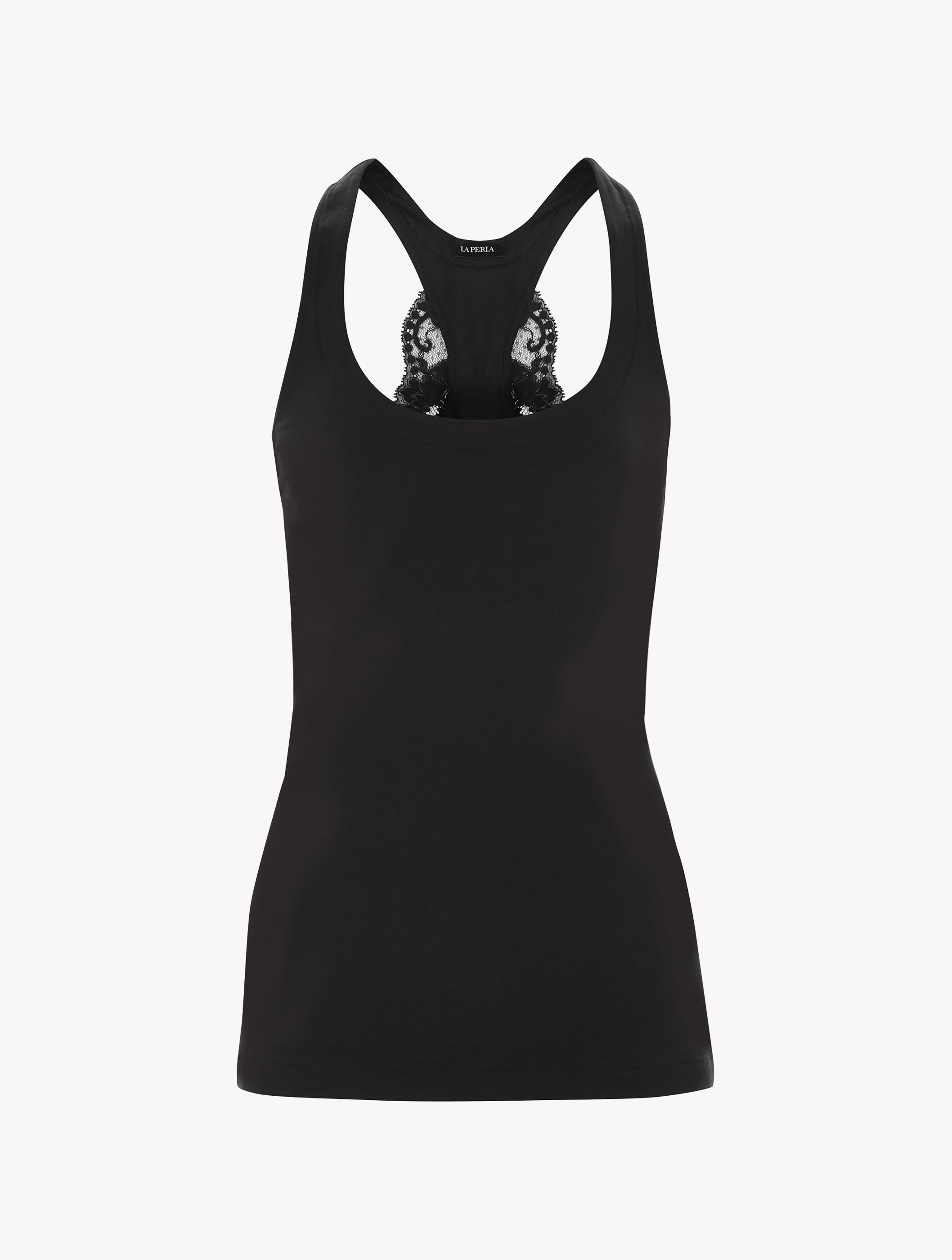 Souple Black cotton vest top