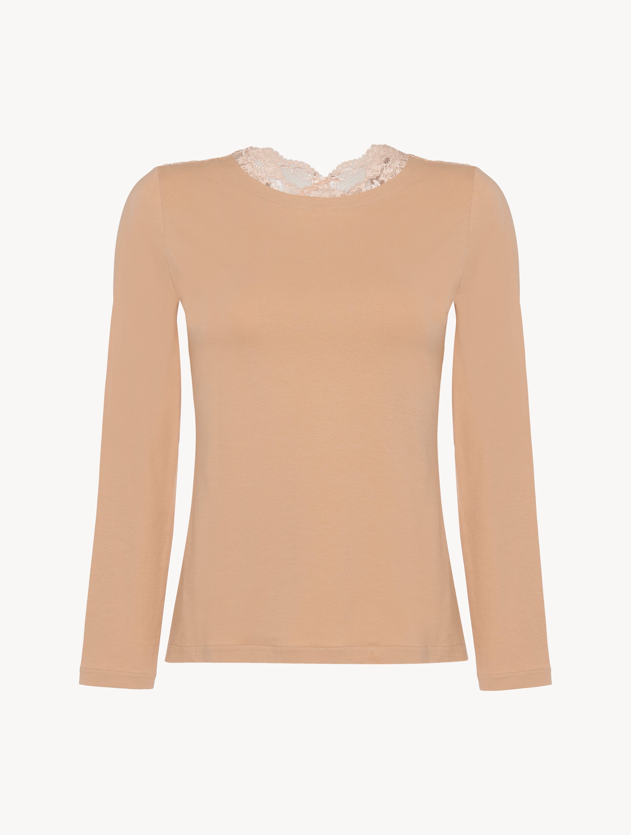 Souple Beige cotton long-sleeved top