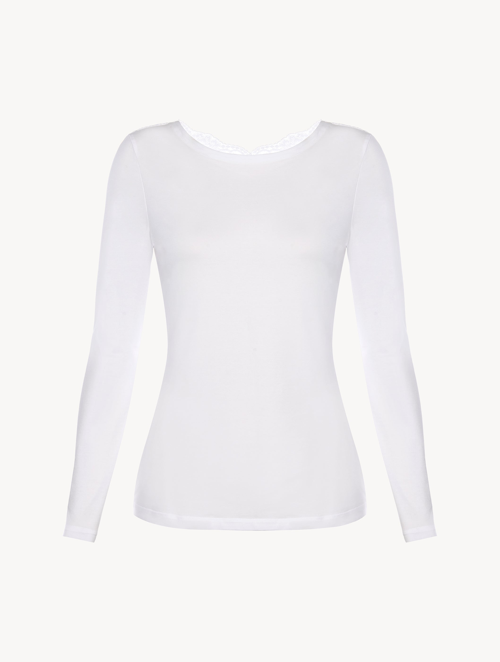 Souple White cotton long-sleeved top