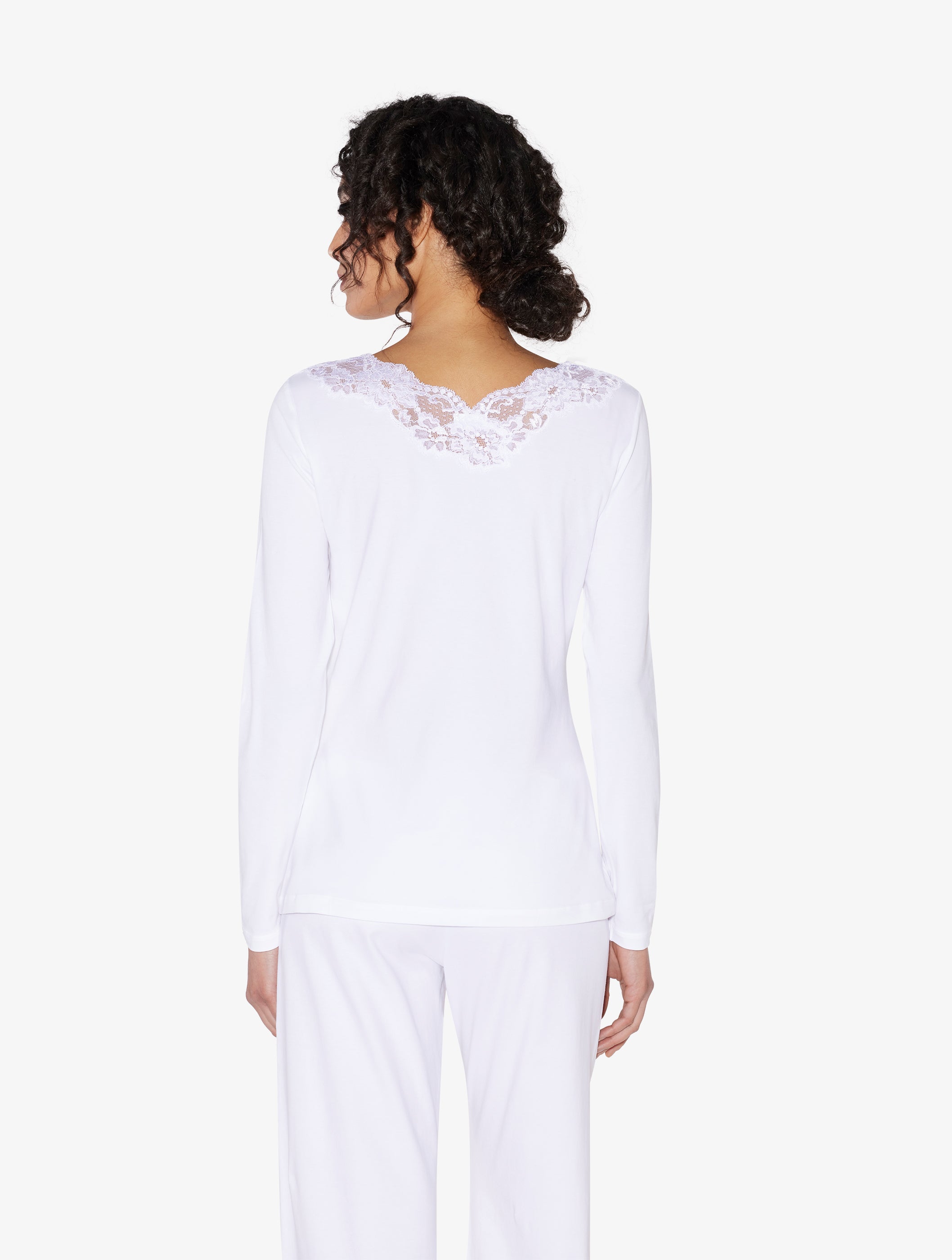 Souple White cotton long-sleeved top