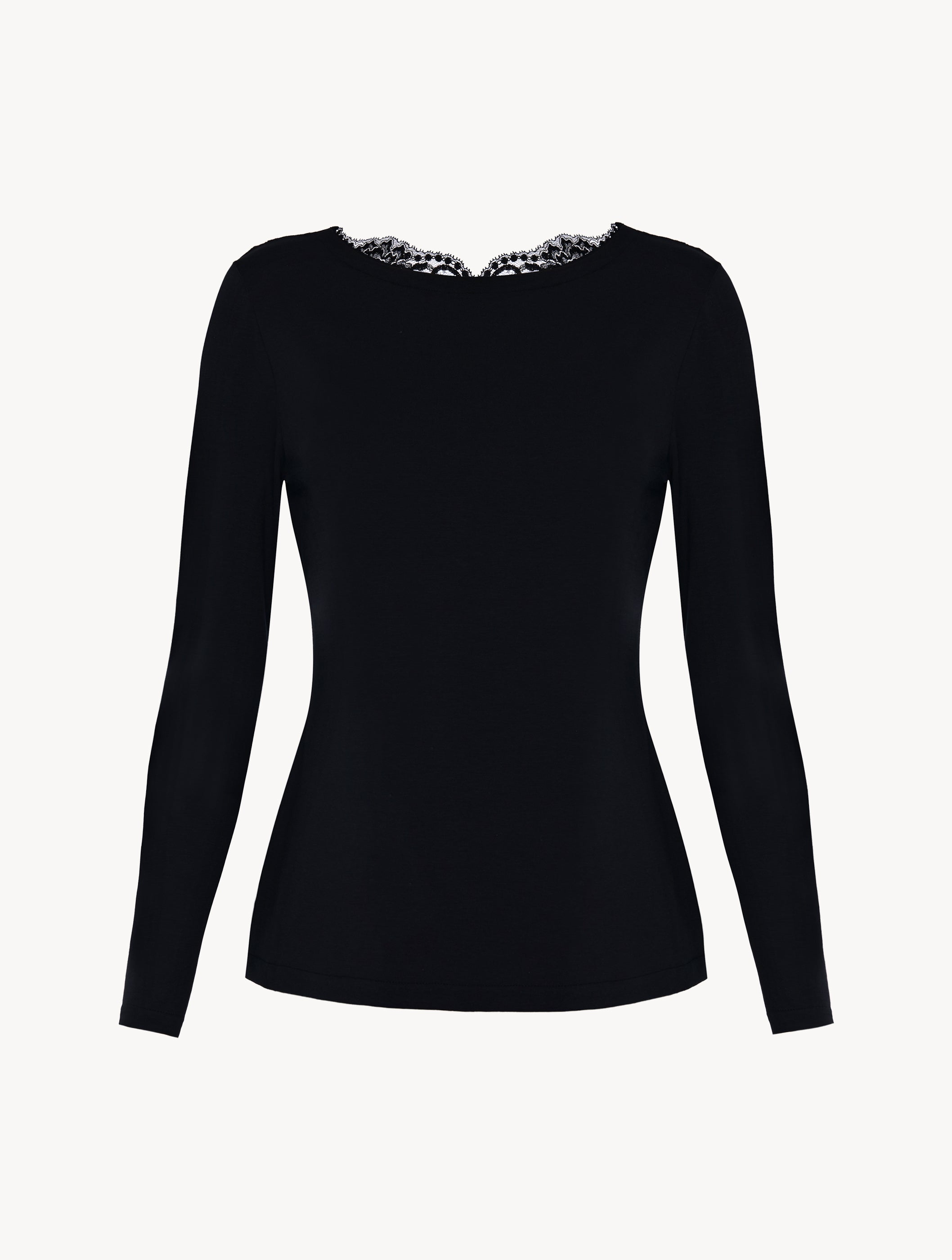 Souple Black cotton long-sleeved top