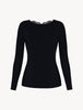 Souple Black cotton long-sleeved top