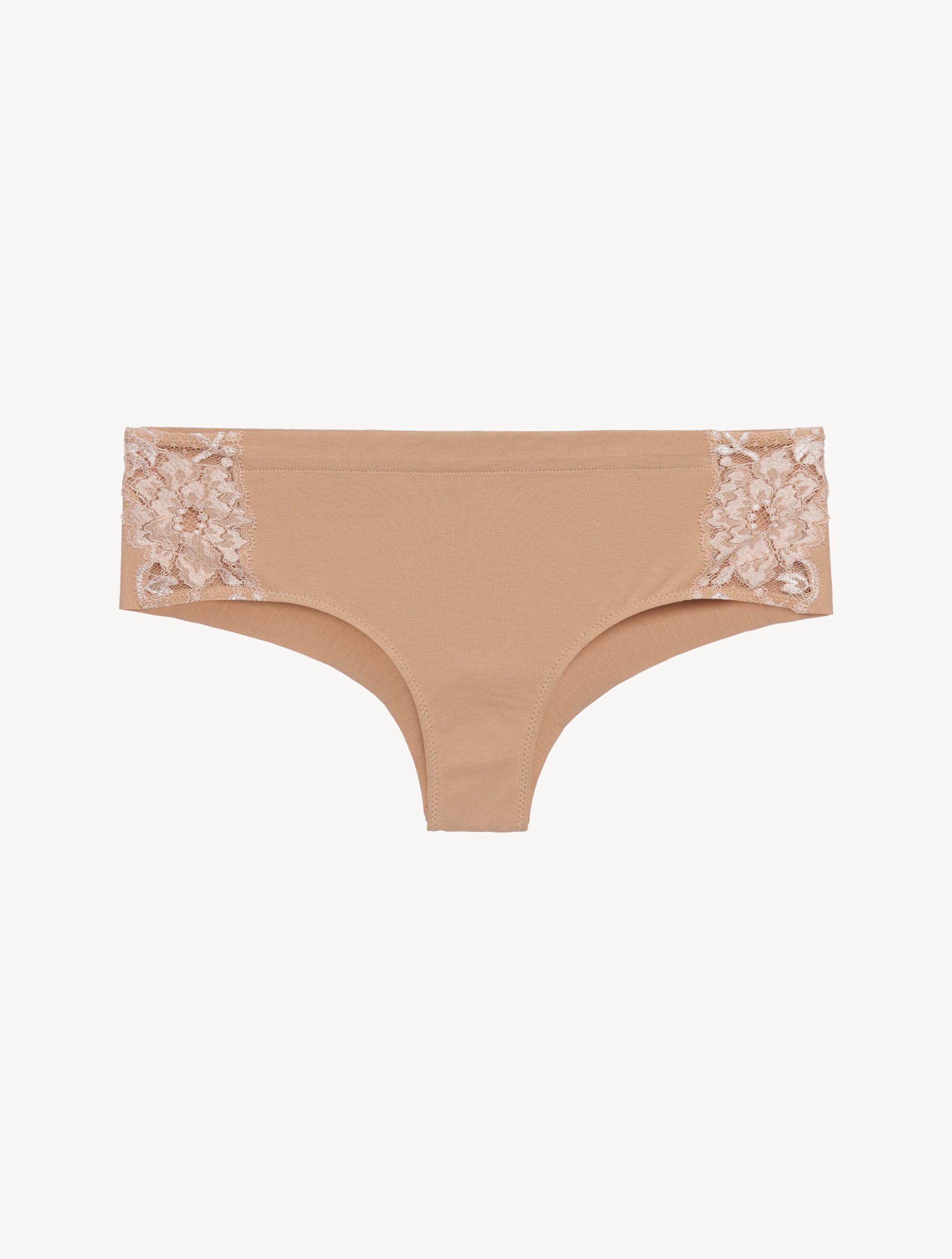 Souple Beige cotton hipster briefs