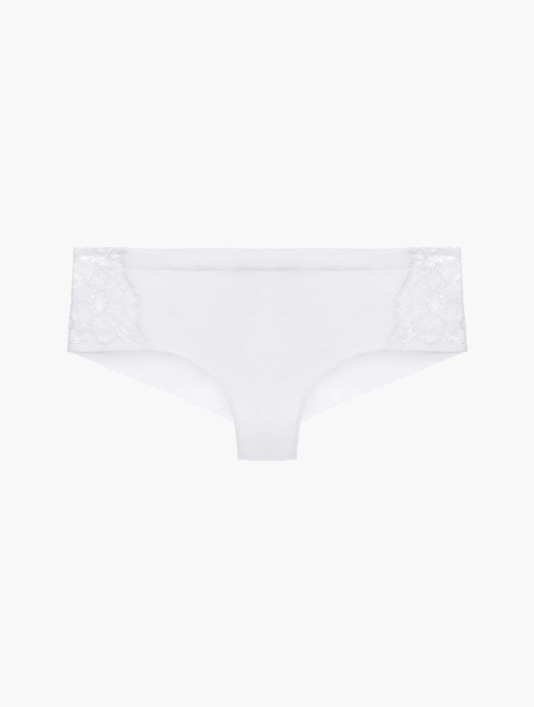 Souple White cotton hipster briefs
