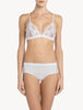 Souple White cotton hipster briefs