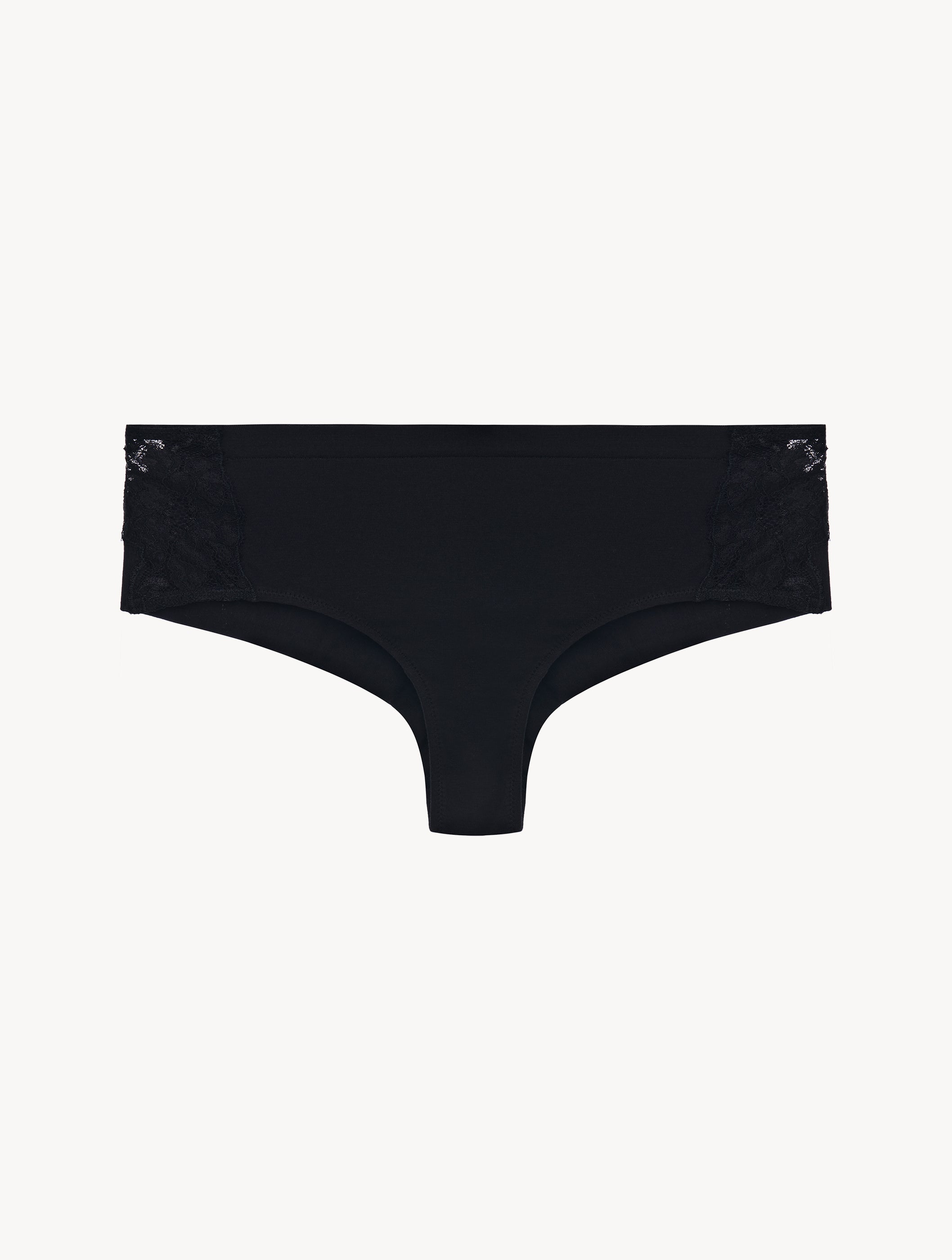 Souple Black cotton hipster briefs