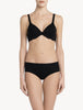 Souple Black cotton hipster briefs