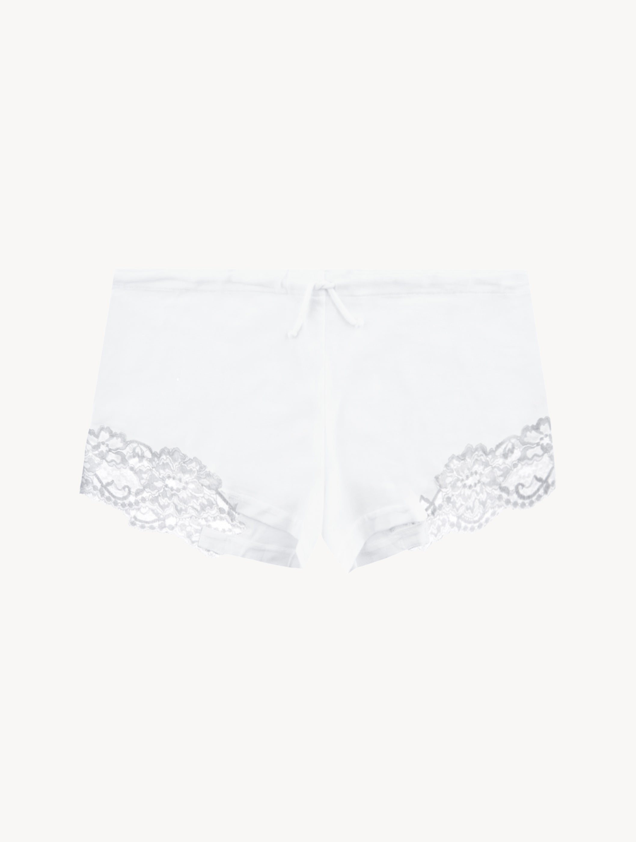Souple White cotton sleep shorts