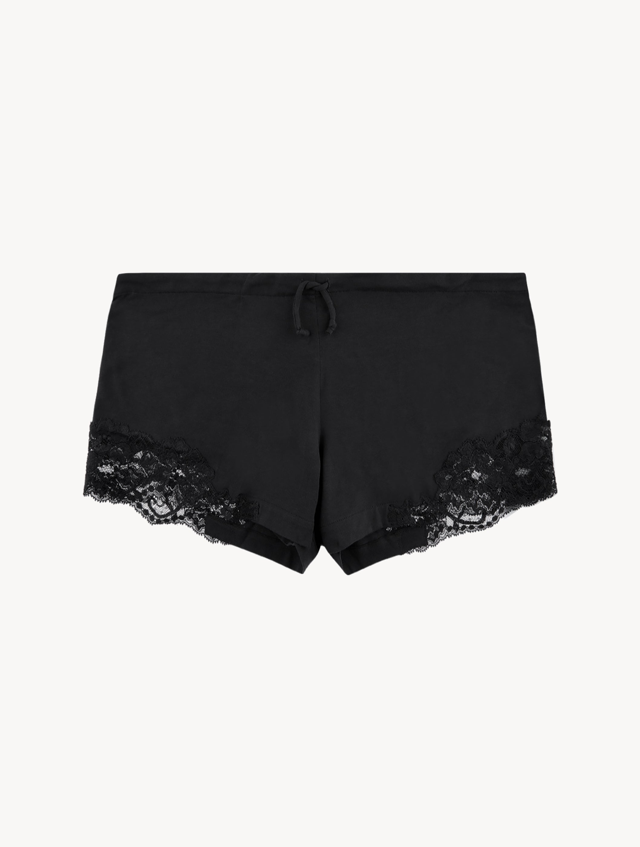 Souple Black cotton sleep shorts