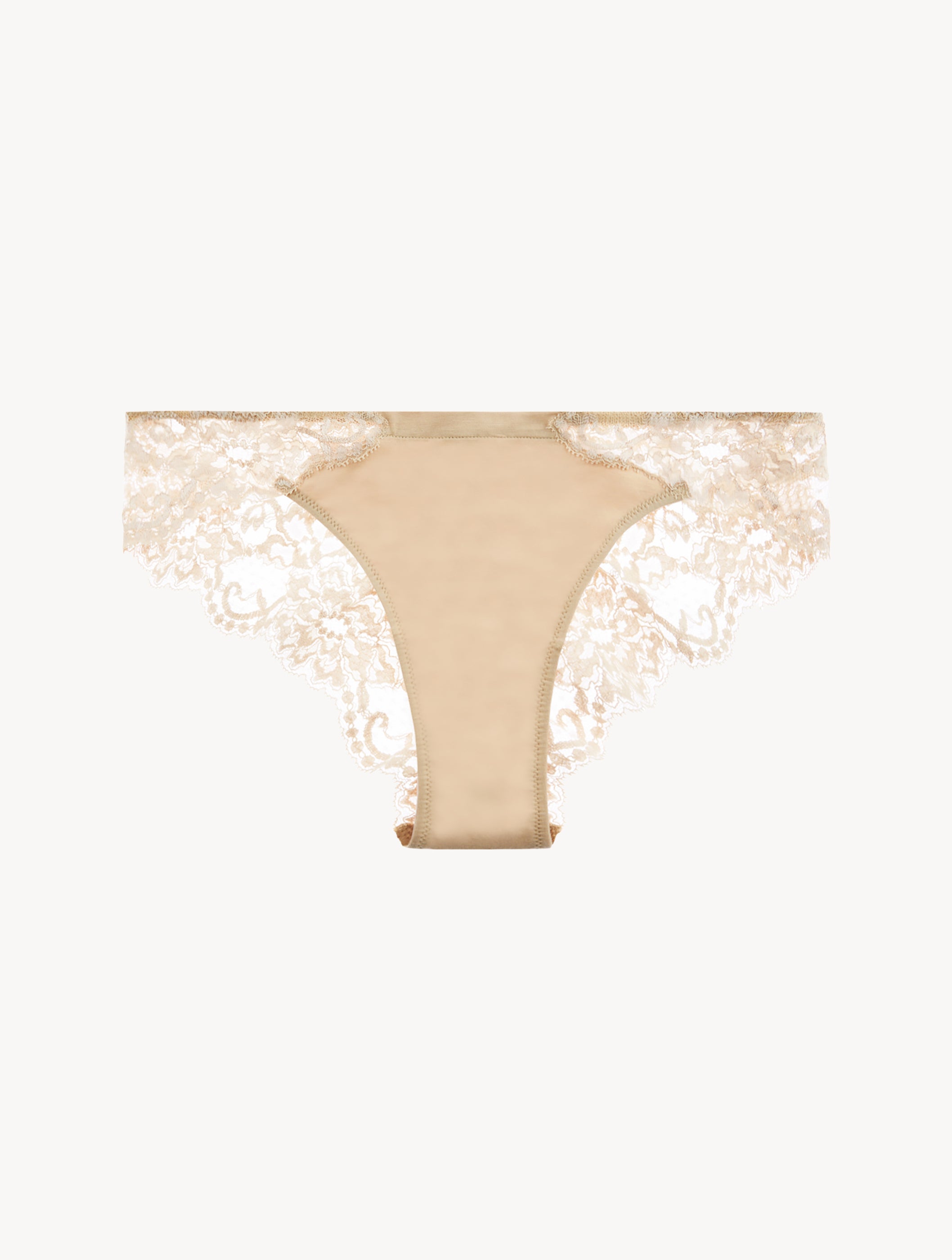 Souple Beige cotton brazilian briefs
