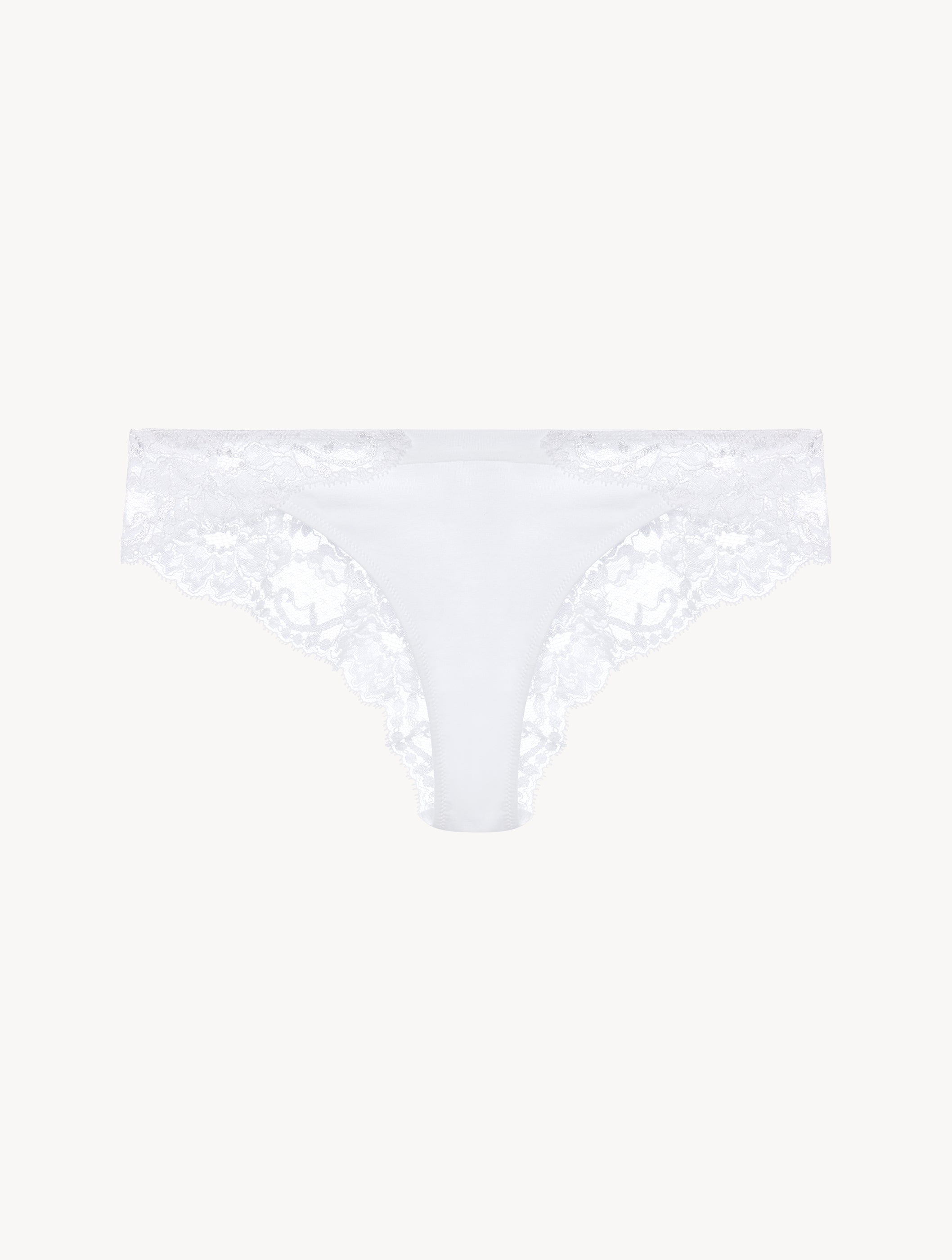 Souple White cotton brazilian briefs