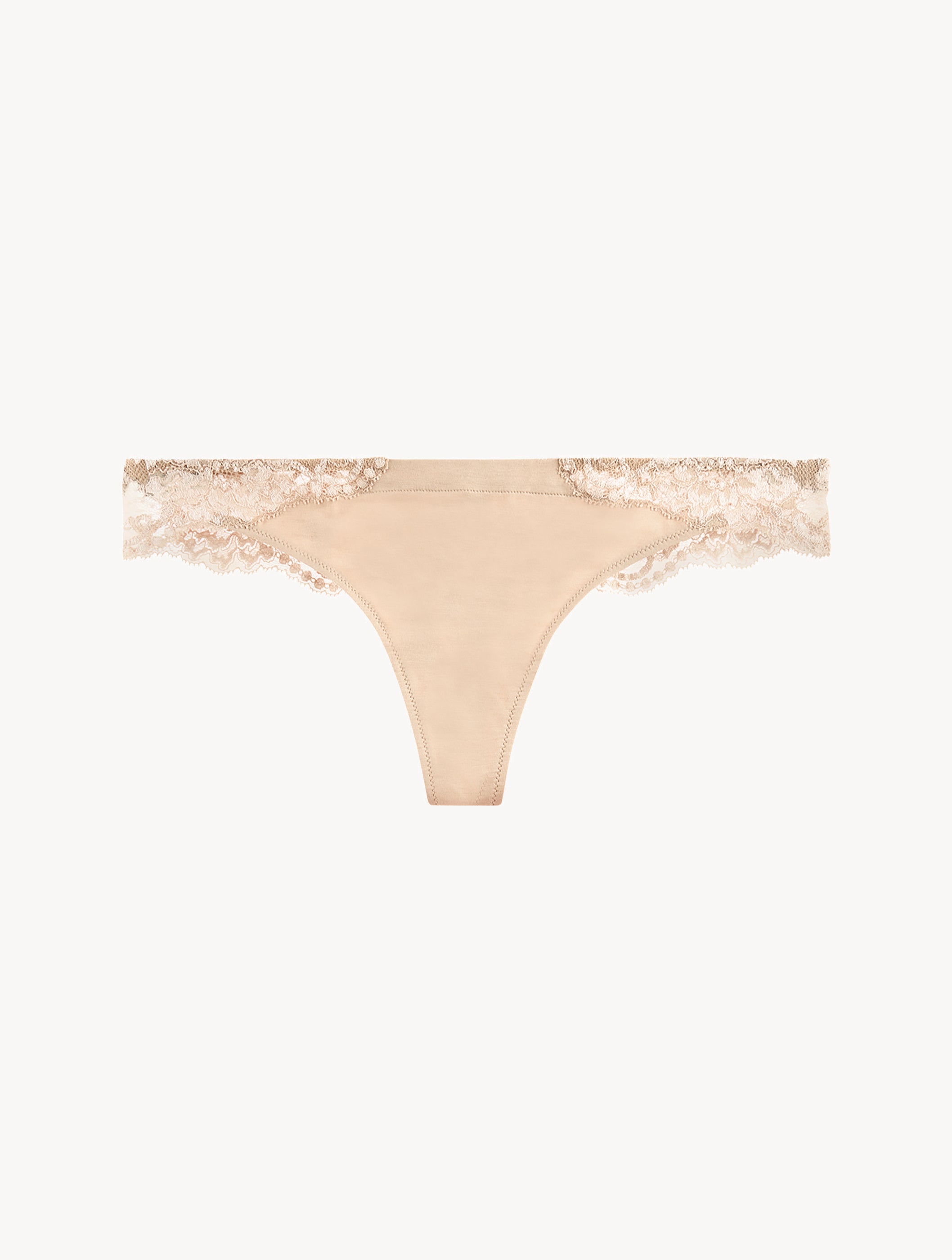 Souple Beige cotton thong