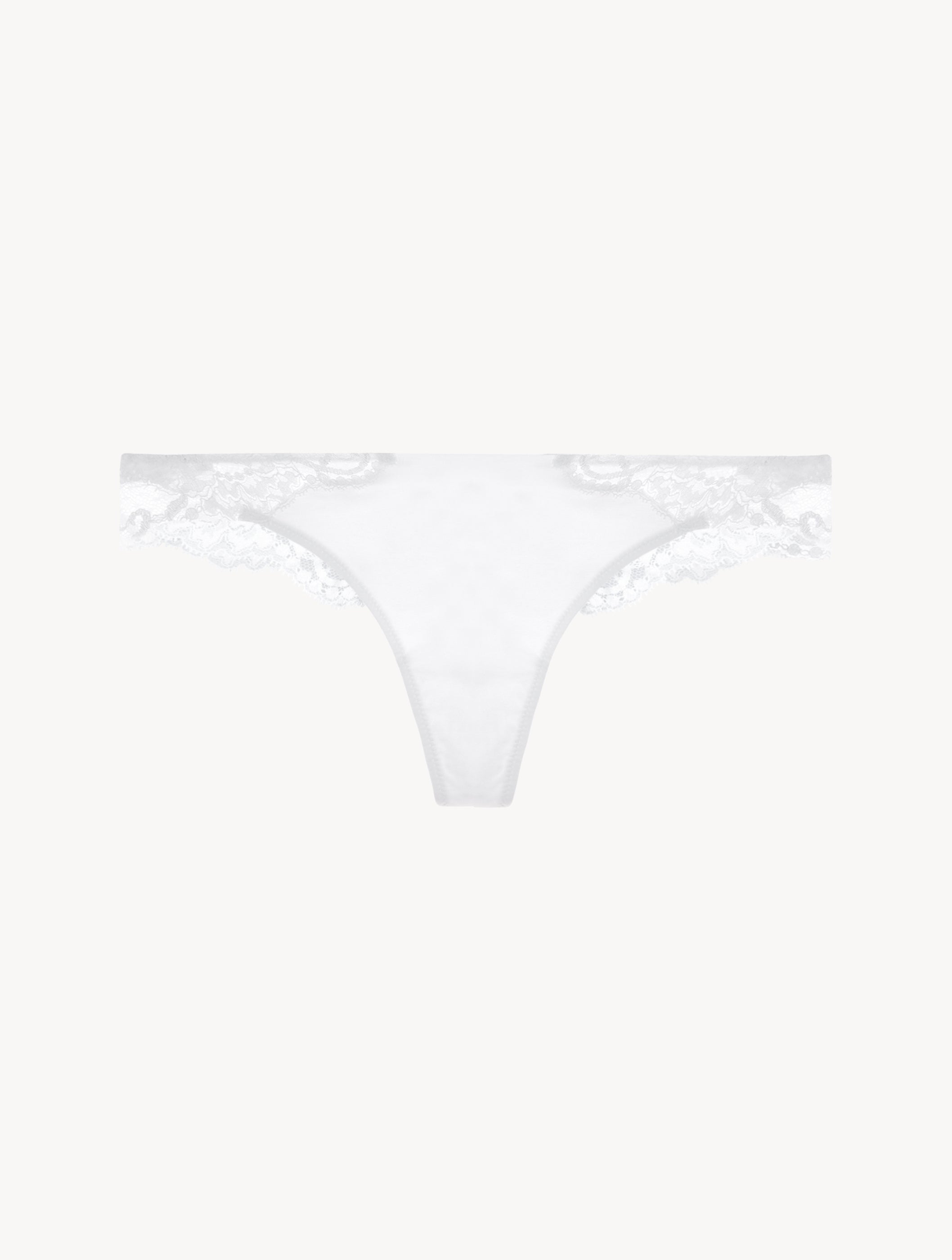 Souple White Cotton thong