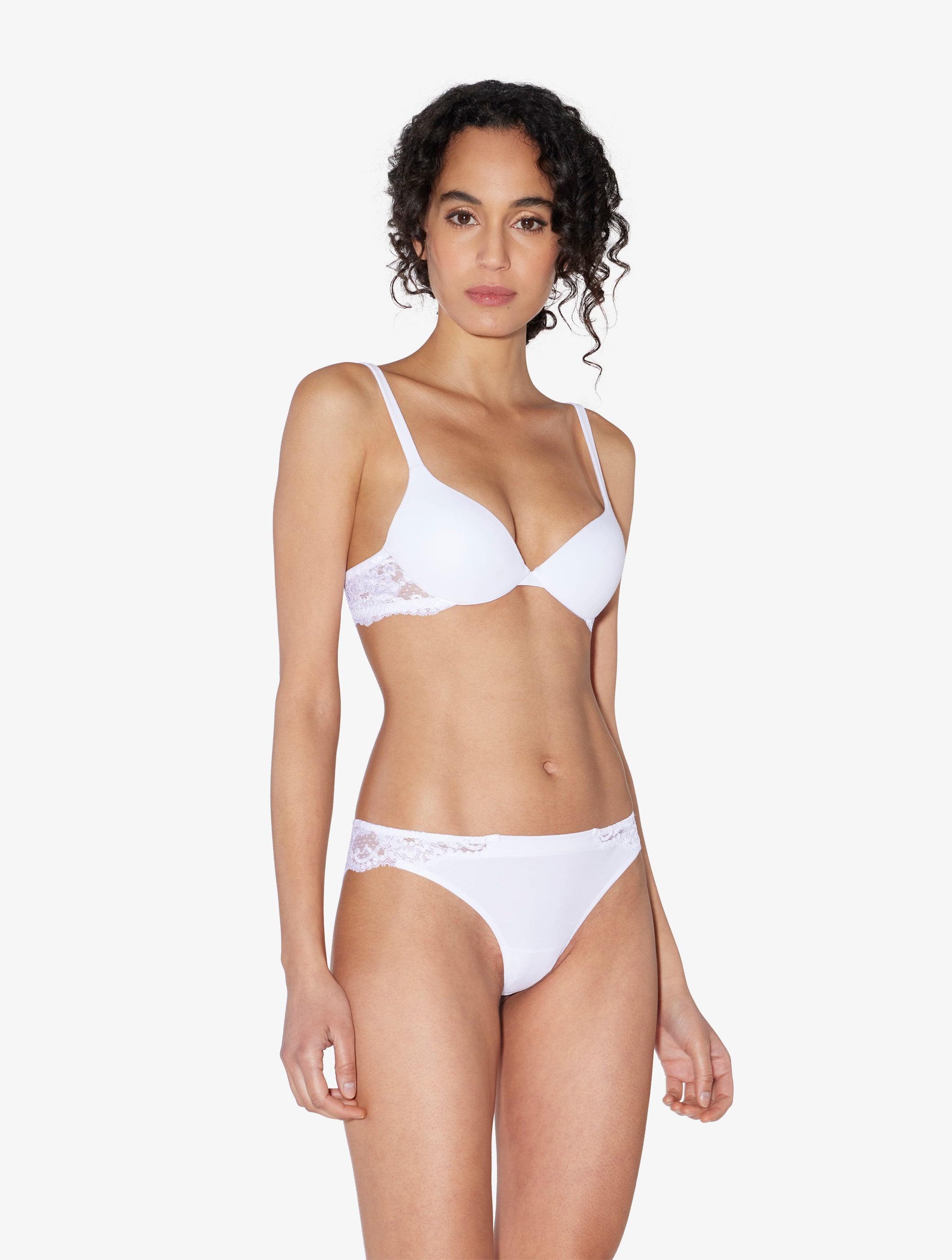 Souple White Cotton thong