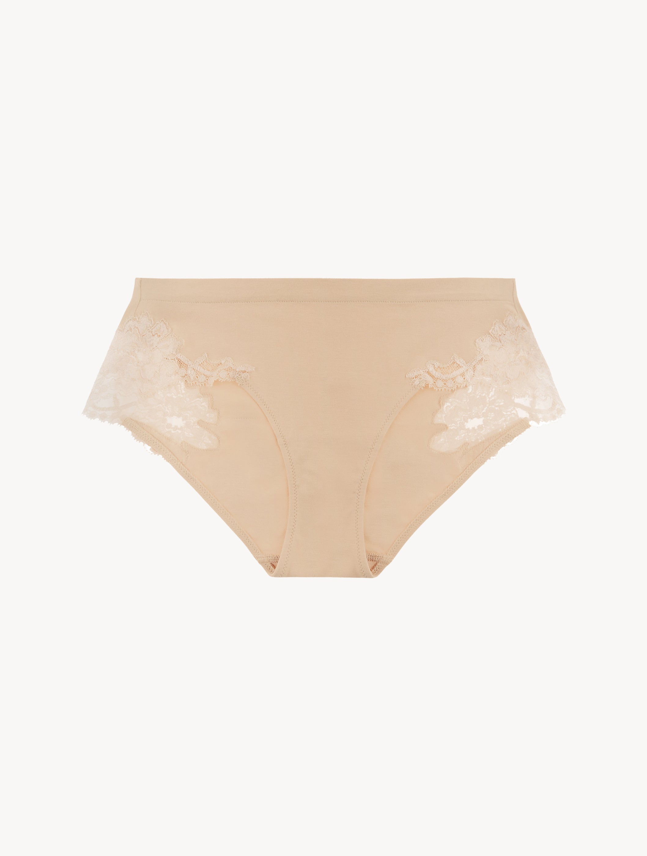 Souple Slip Medio in Cotone Stretch e Pizzo Leavers