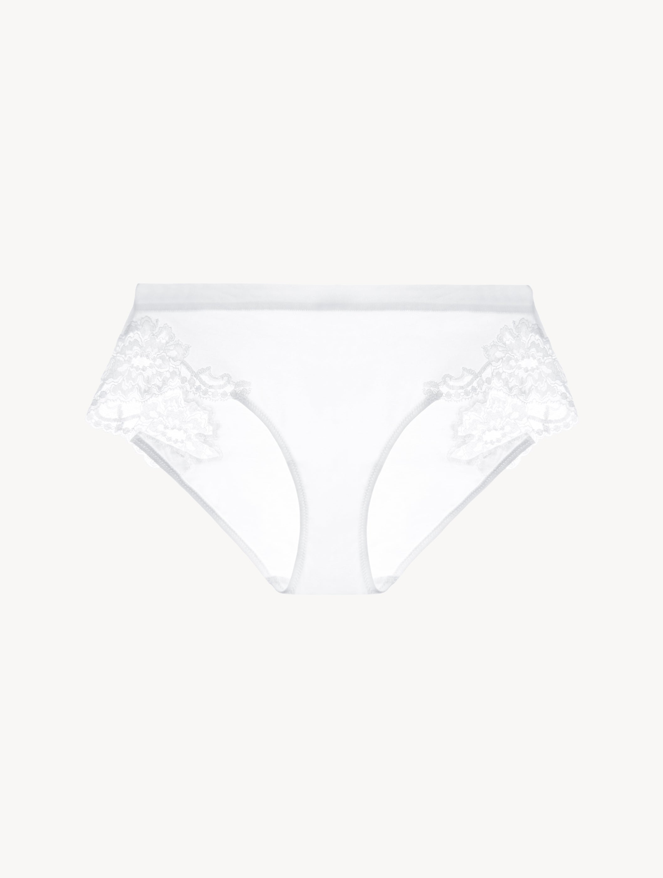 Souple White cotton mid-rise briefs