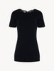Geschmeidiges schwarzes Baumwoll-T-Shirt