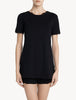 Geschmeidiges schwarzes Baumwoll-T-Shirt